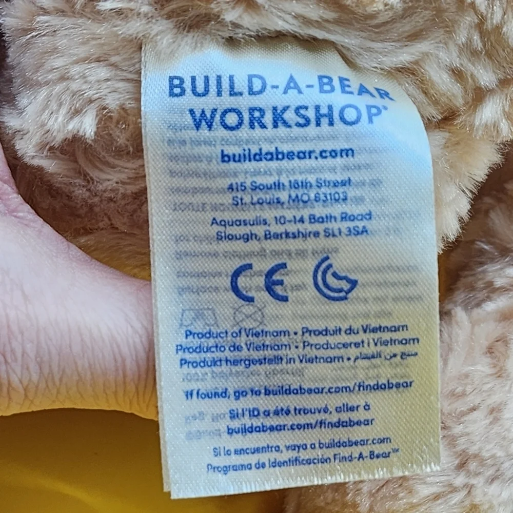 🧸 Build A Bear Happy Hugs Teddy Bear 2020 Stuffed Plush Animal 16" Beige Cream - Picture 7 of 8